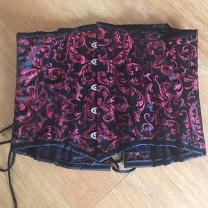 Steel Boned Underbust Brocade Corset